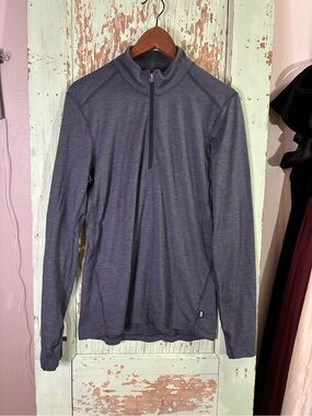 Men’s REI navy blue  1/4 zip pullover hoodie size Small